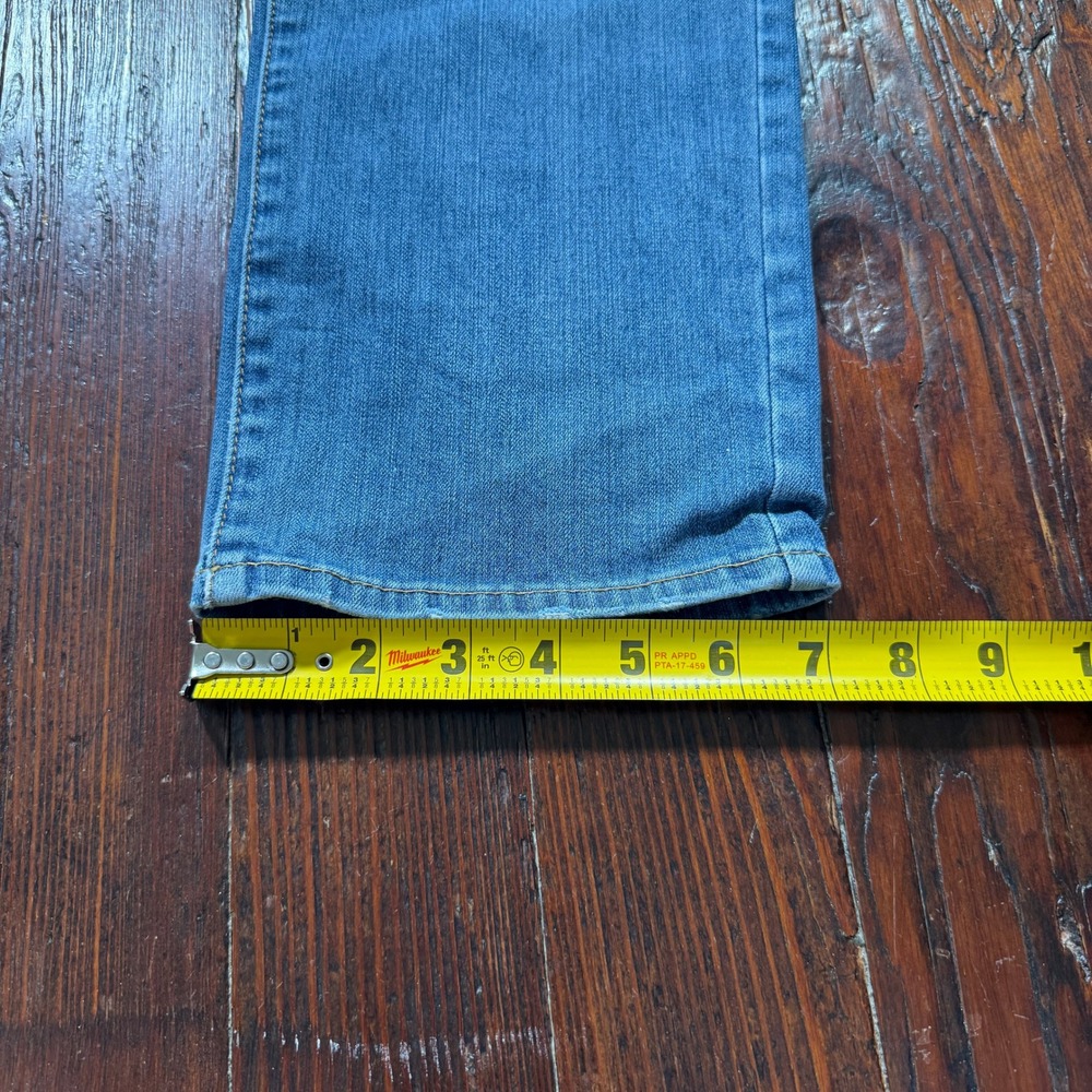 American Eagle Jeans Mens 31x32 Blue Slim Straight Stretch Faded Whiskers - Picture 5 of 10